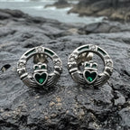 Irish Claddagh Stud Earrings