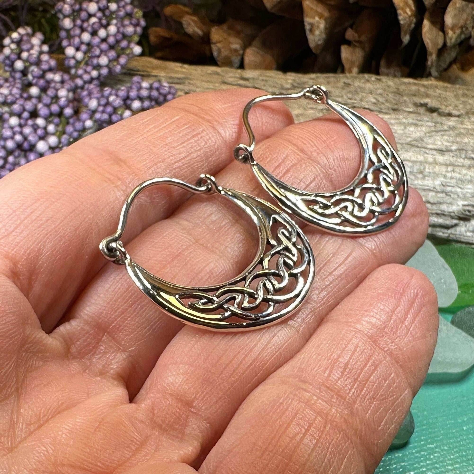 Carys Celtic Hoop Earrings - 