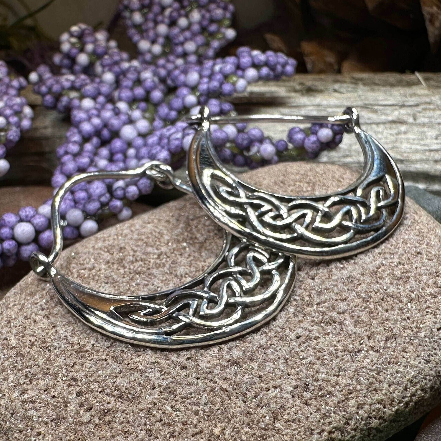 Carys Celtic Hoop Earrings - 