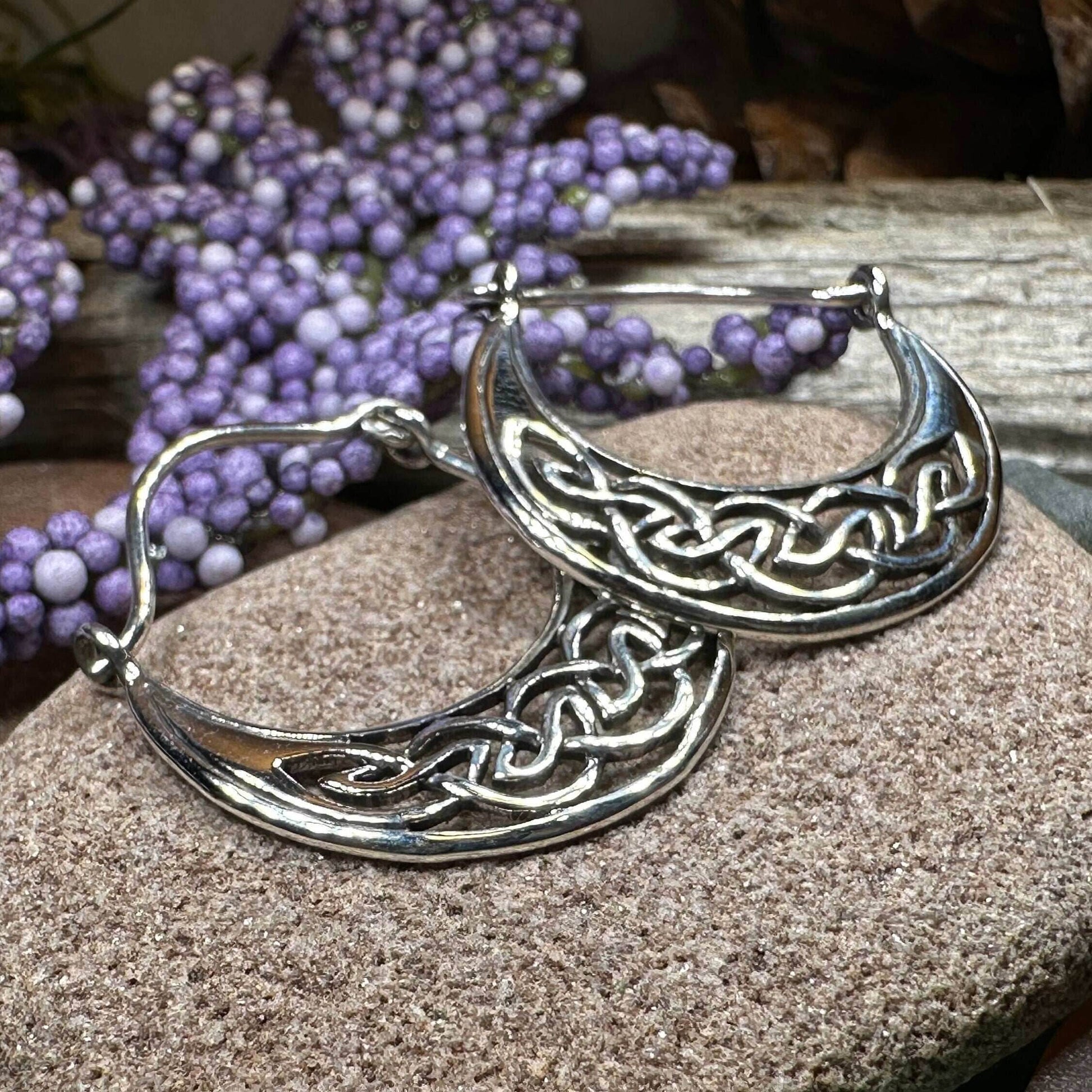 Carys Celtic Hoop Earrings - 