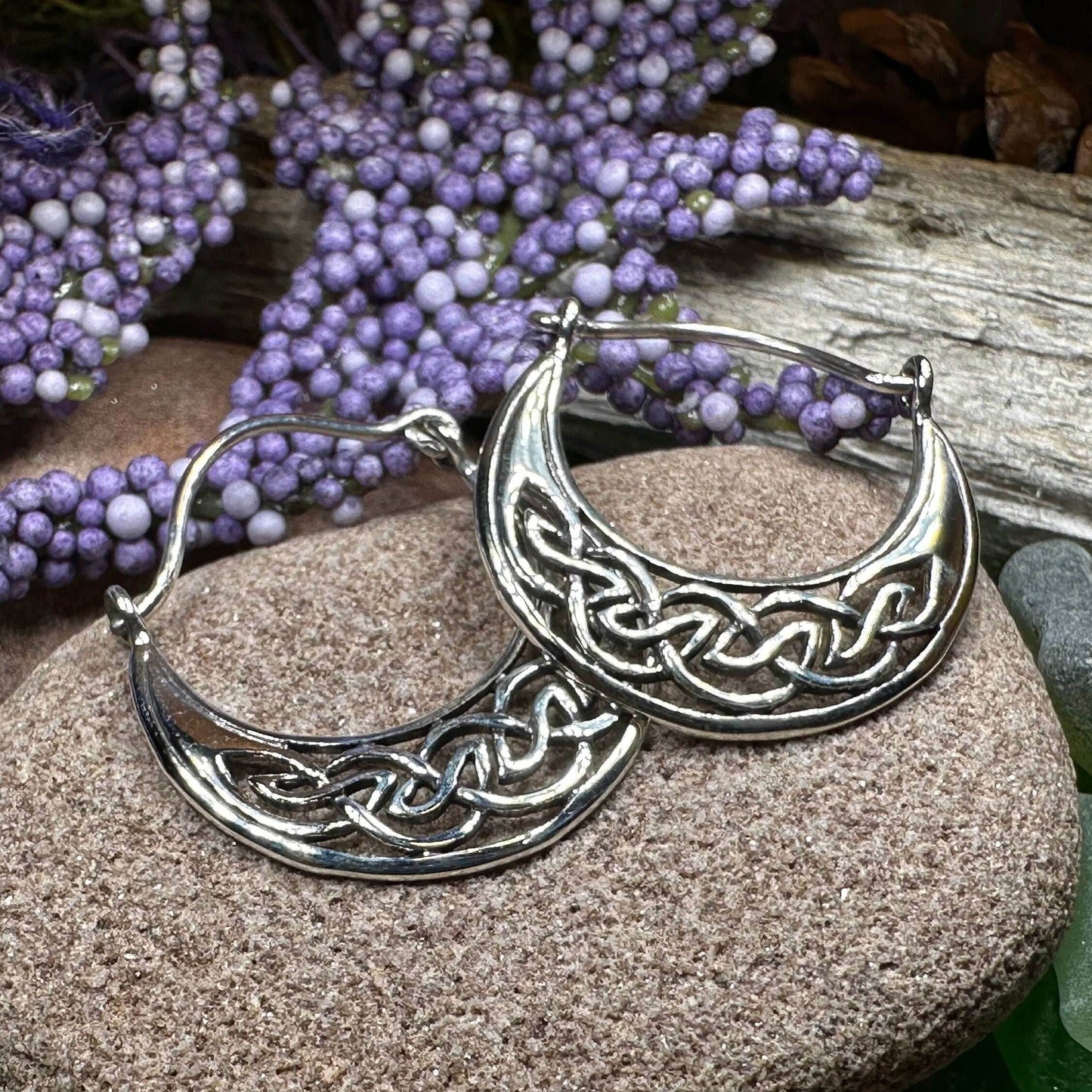 Carys Celtic Hoop Earrings - 