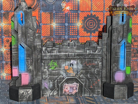 Dungeon Master Screen/Game Master Screen- Cyberpunk/SciFi/Alien-Fate's End Collection - Black / Garrison