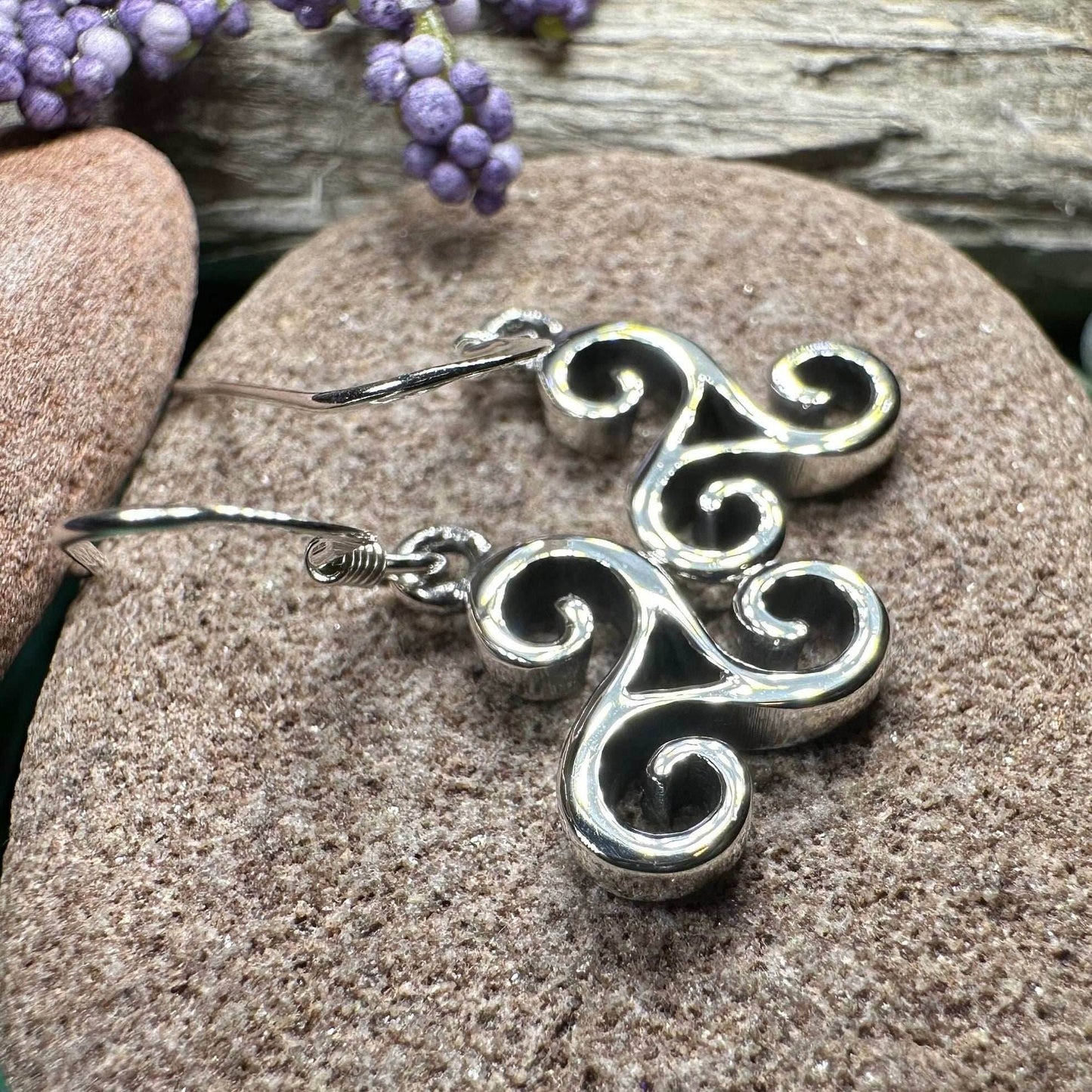 Siôn Celtic Spiral Earrings - 
