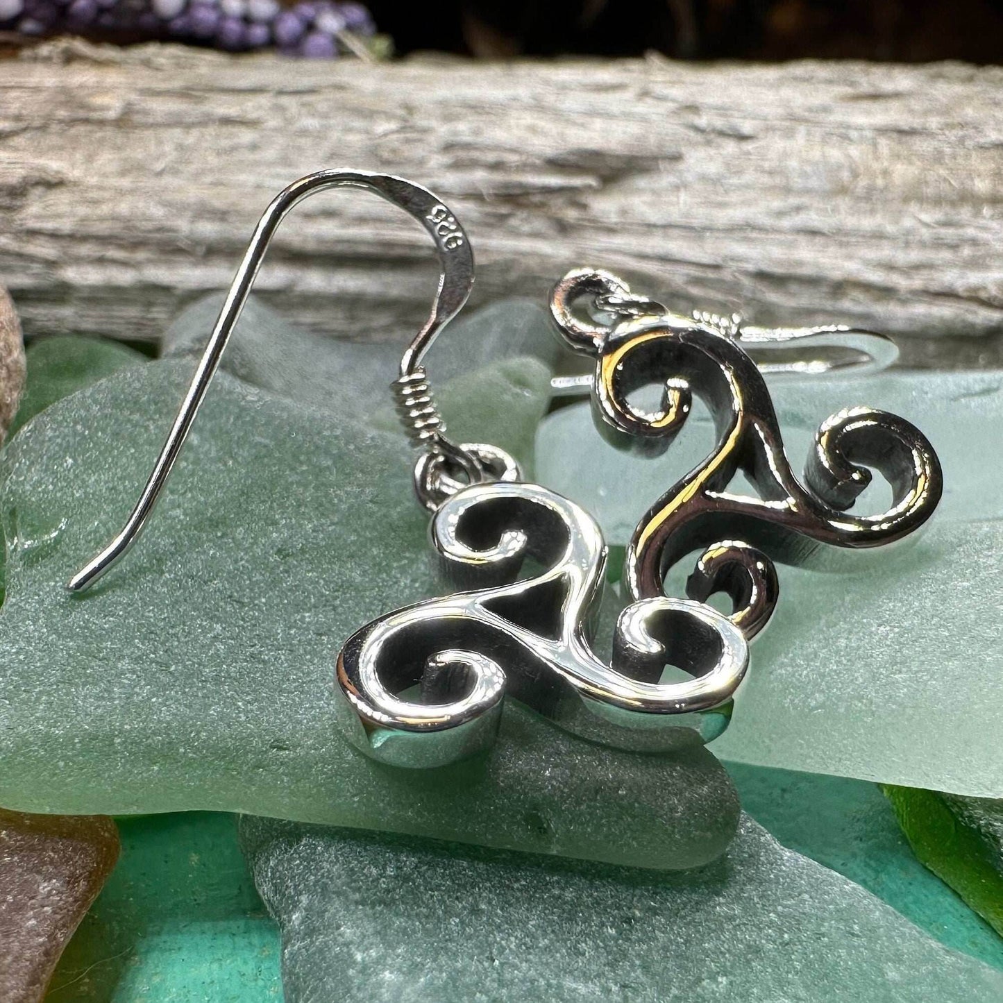 Siôn Celtic Spiral Earrings - 