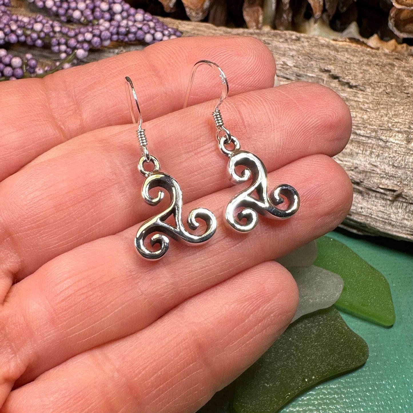 Siôn Celtic Spiral Earrings - 