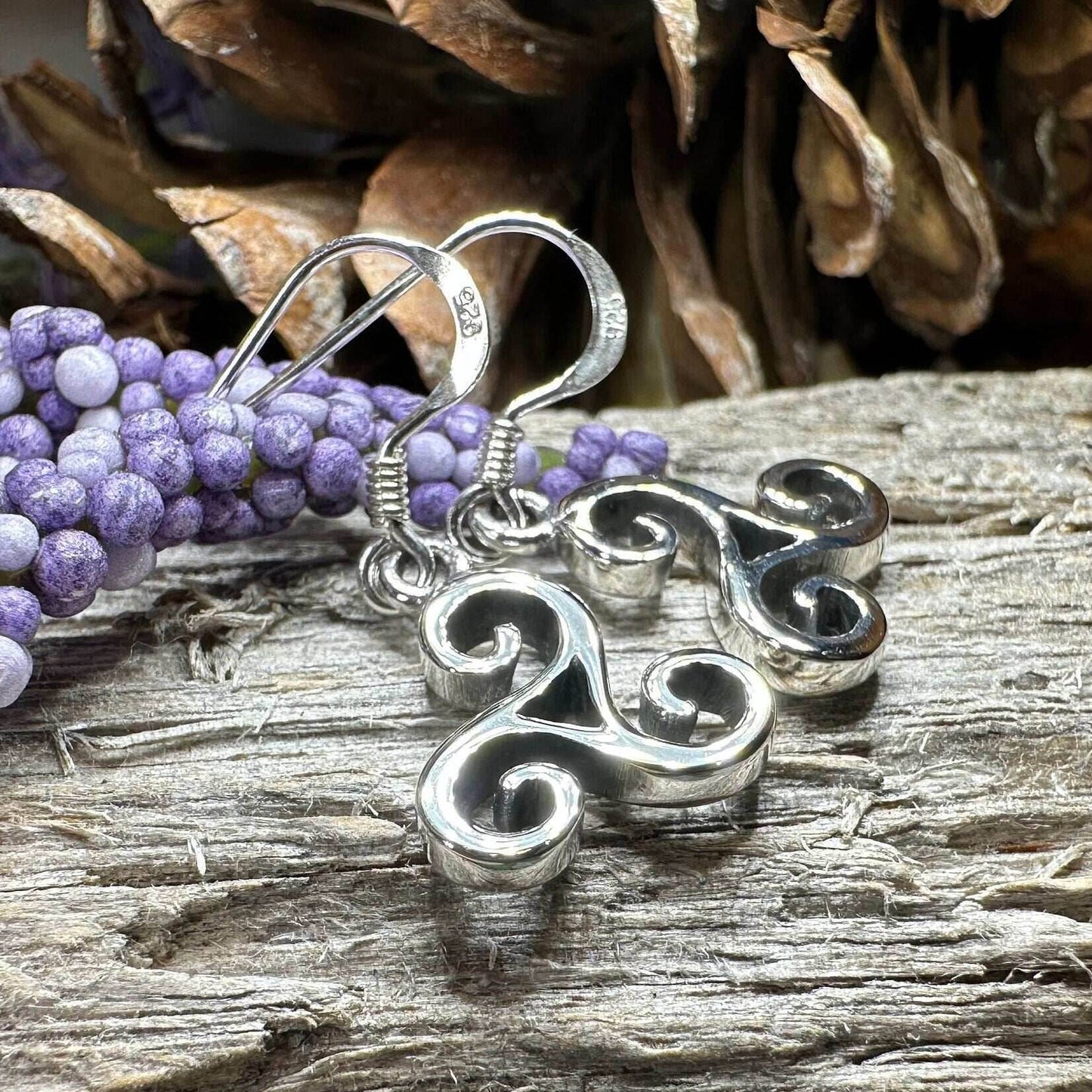 Siôn Celtic Spiral Earrings - 