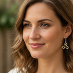 Siôn Celtic Spiral Earrings