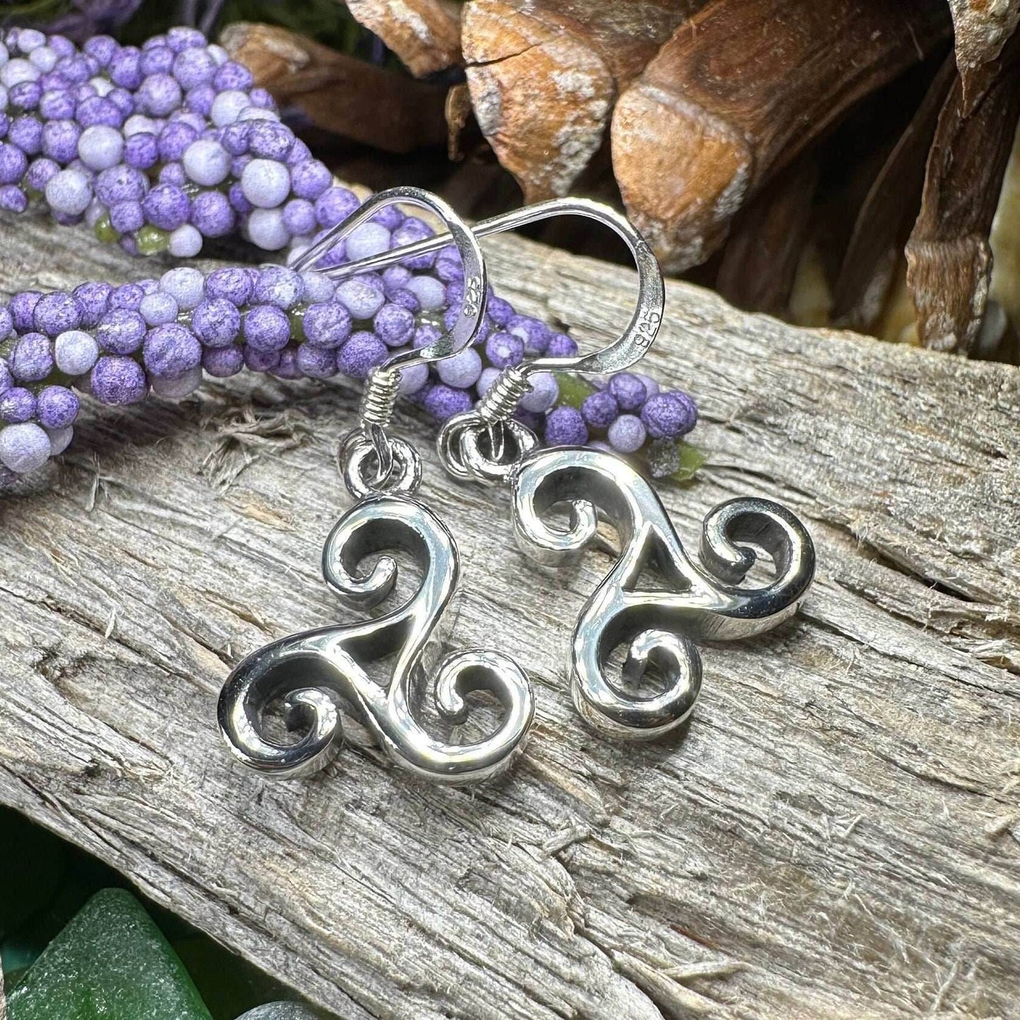 Siôn Celtic Spiral Earrings - 