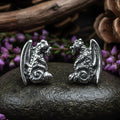 Gargoyle Dragon Post Earrings