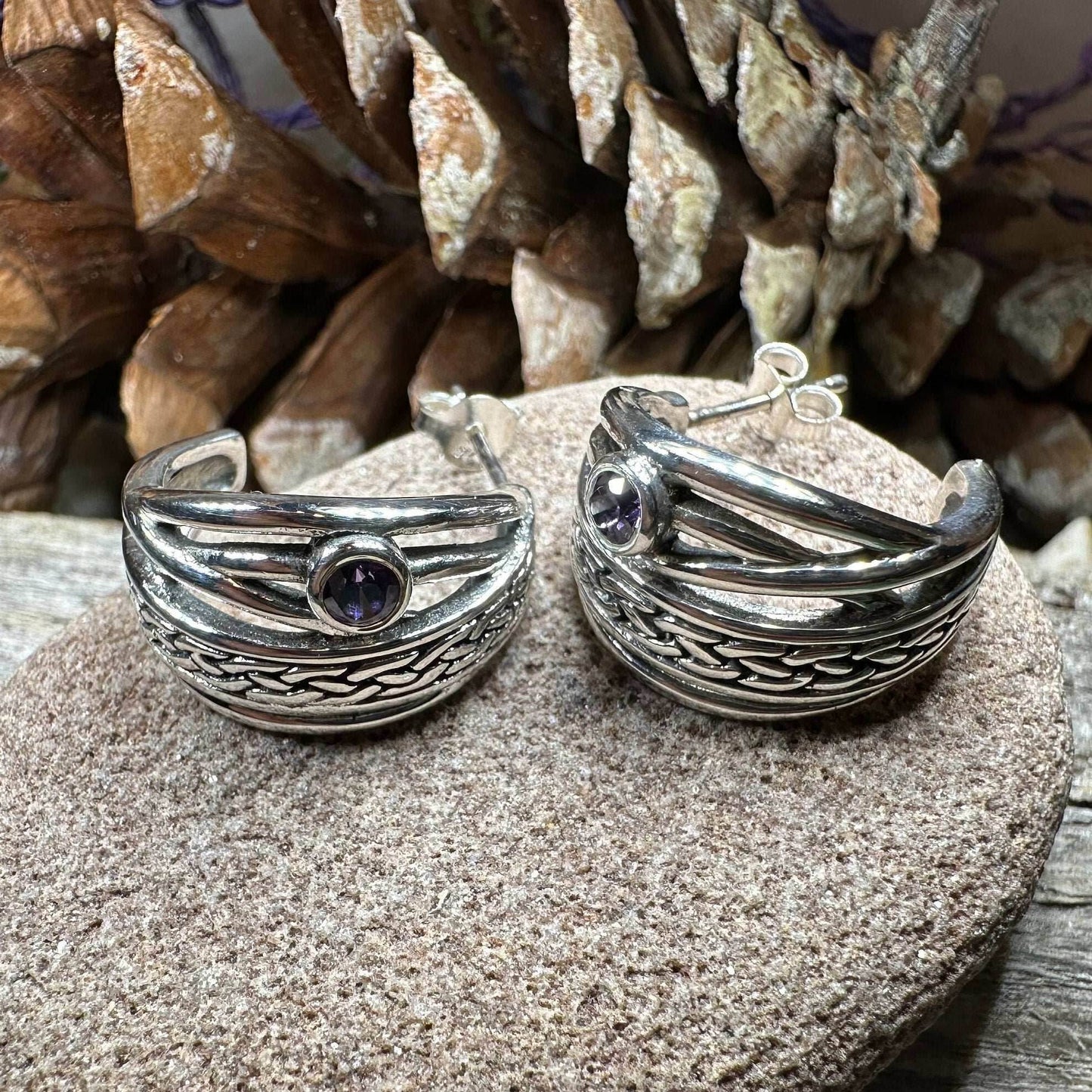 Raela Celtic Hoop Earrings - 