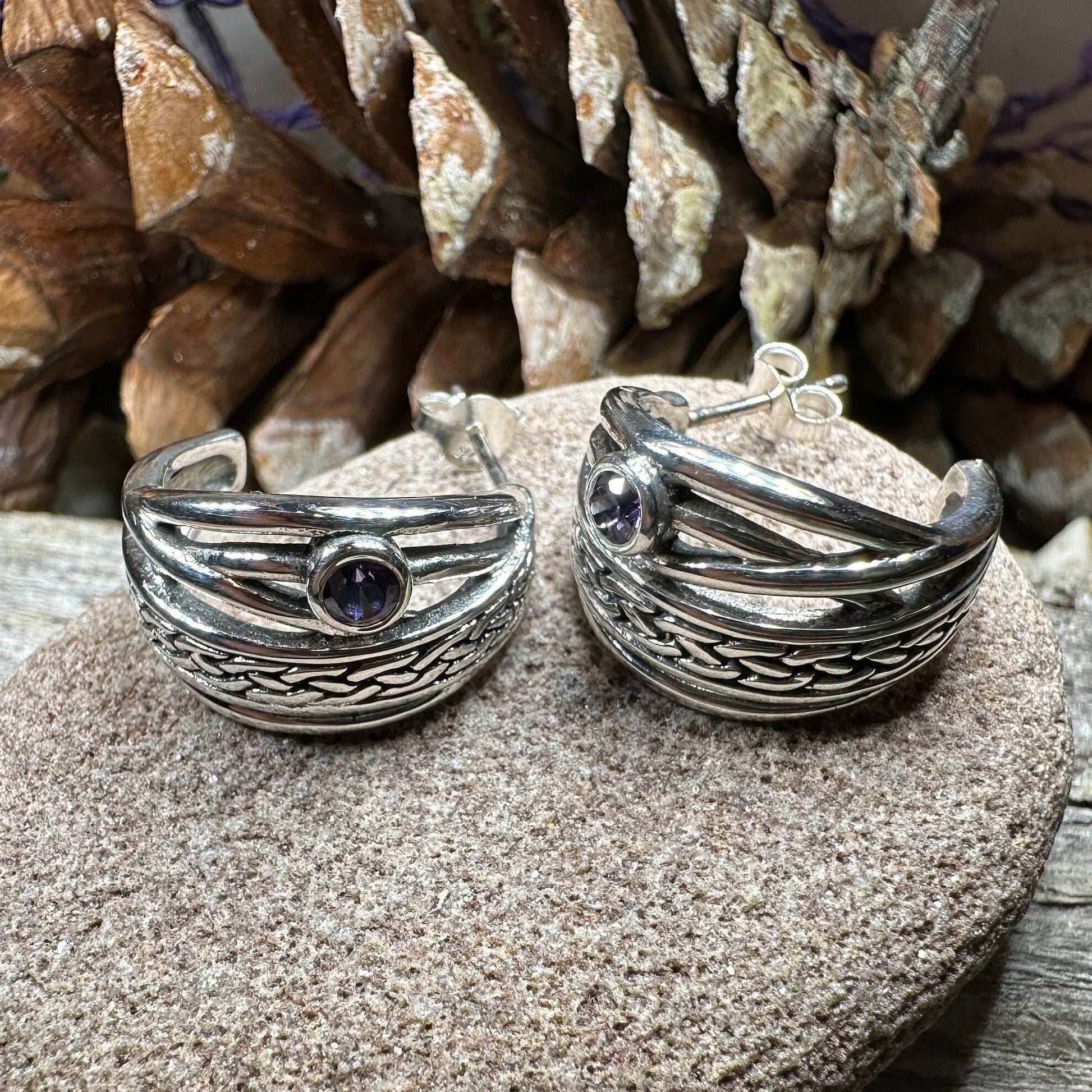 Raela Celtic Hoop Earrings - 