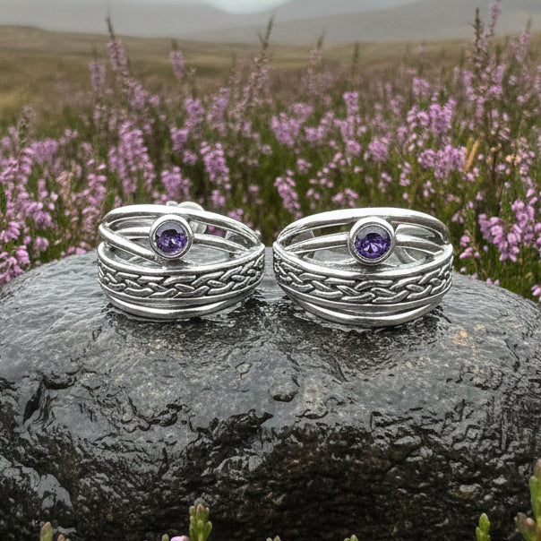 Raela Celtic Hoop Earrings