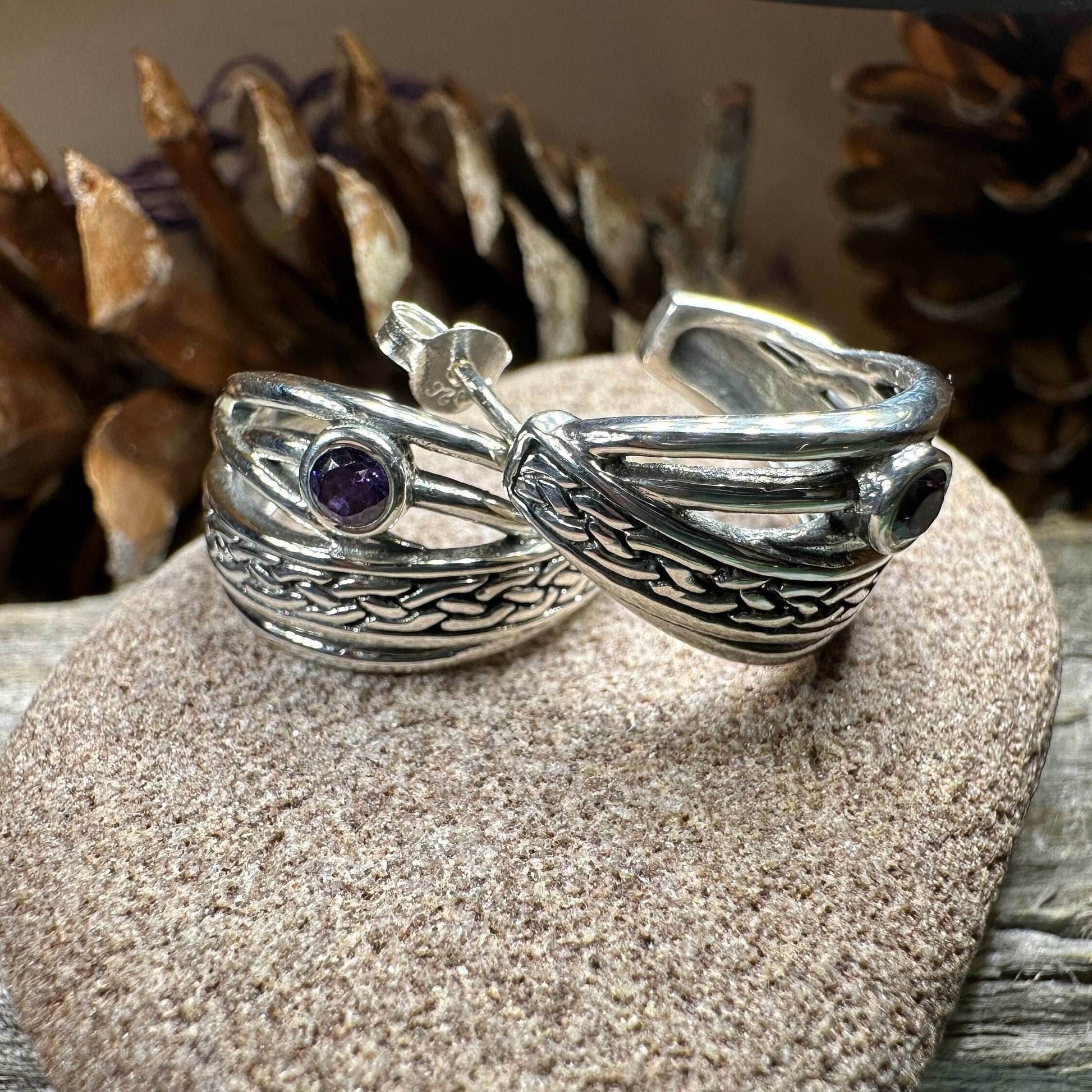 Raela Celtic Hoop Earrings - 