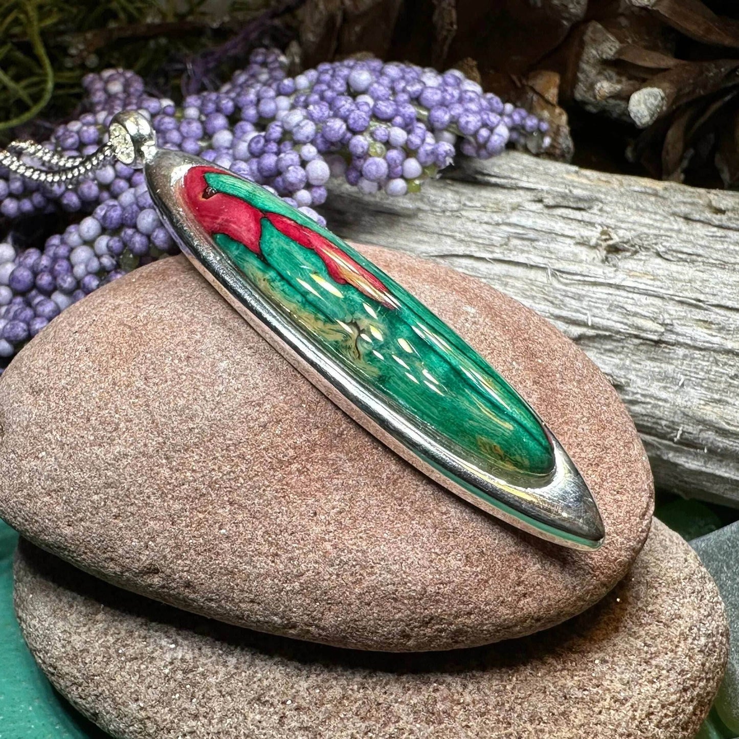 Scottish Highlands Heathergems Necklace - Red Green