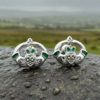 Dalia Claddagh Stud Earrings