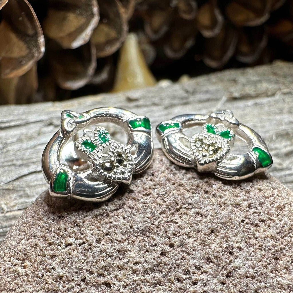 Dalia Claddagh Stud Earrings - 