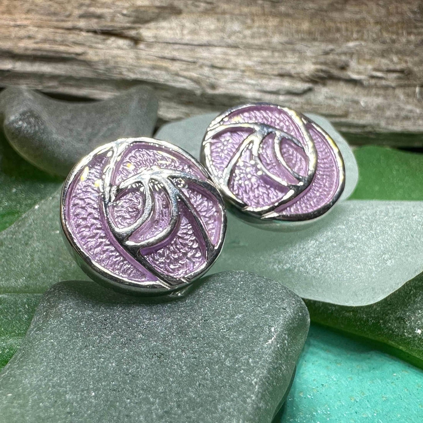 Scottish Bloom Mackintosh Rose Post Earrings - 