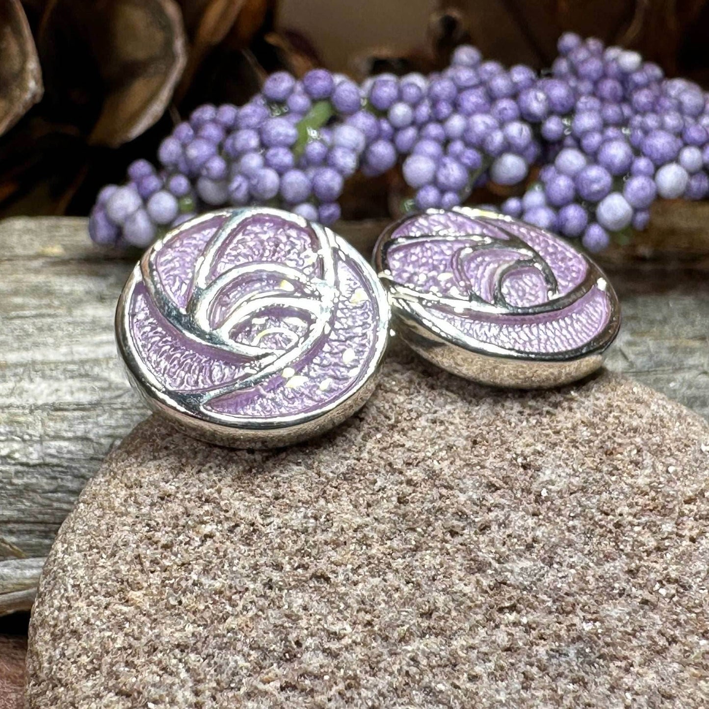 Scottish Bloom Mackintosh Rose Post Earrings - 