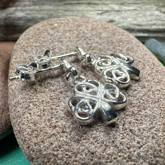 Limerick Celtic Shamrock Post Earrings - 
