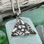 Marcasite Trinity Knot Necklace
