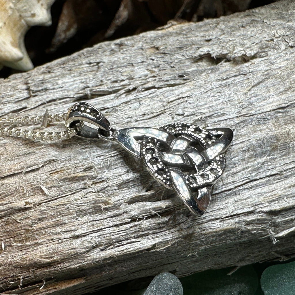 Marcasite Trinity Knot Necklace