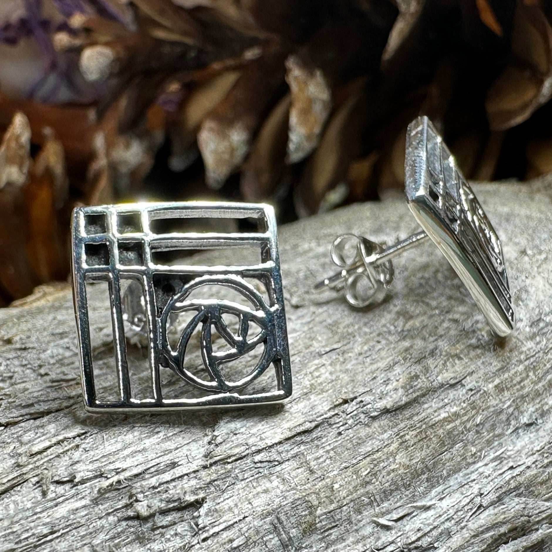 Lacee Mackintosh Rose Post Earrings - 