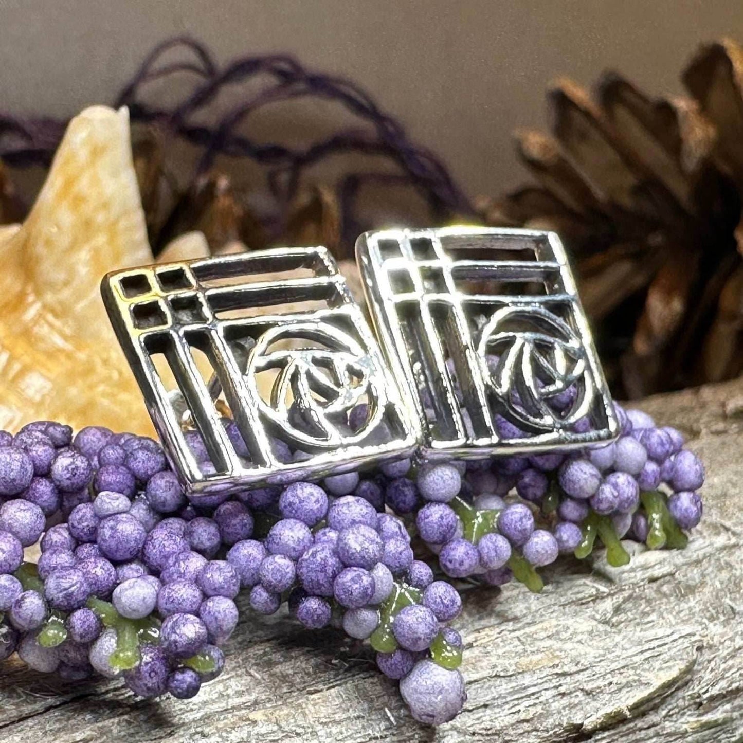 Lacee Mackintosh Rose Post Earrings - 