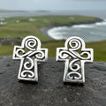 Iona Celtic Cross Post Earrings