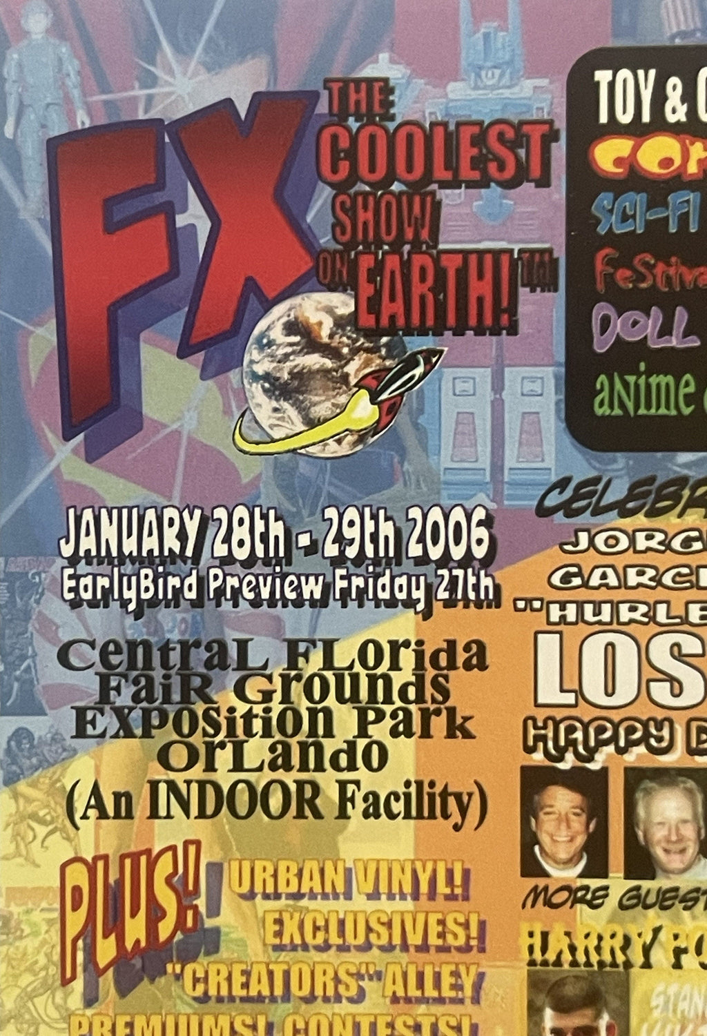Rare 2006 Comic Con Horror Fest Vintage Collectible Show Card