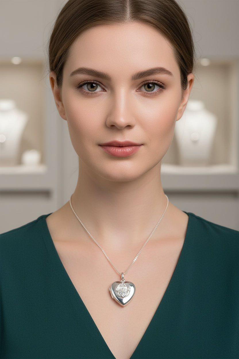 Aoife Claddagh Locket Necklace