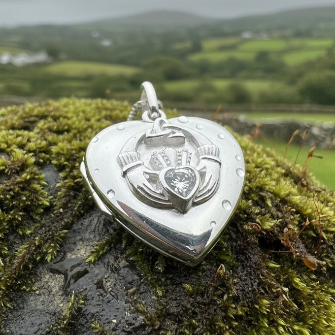 Aoife Claddagh Locket Necklace