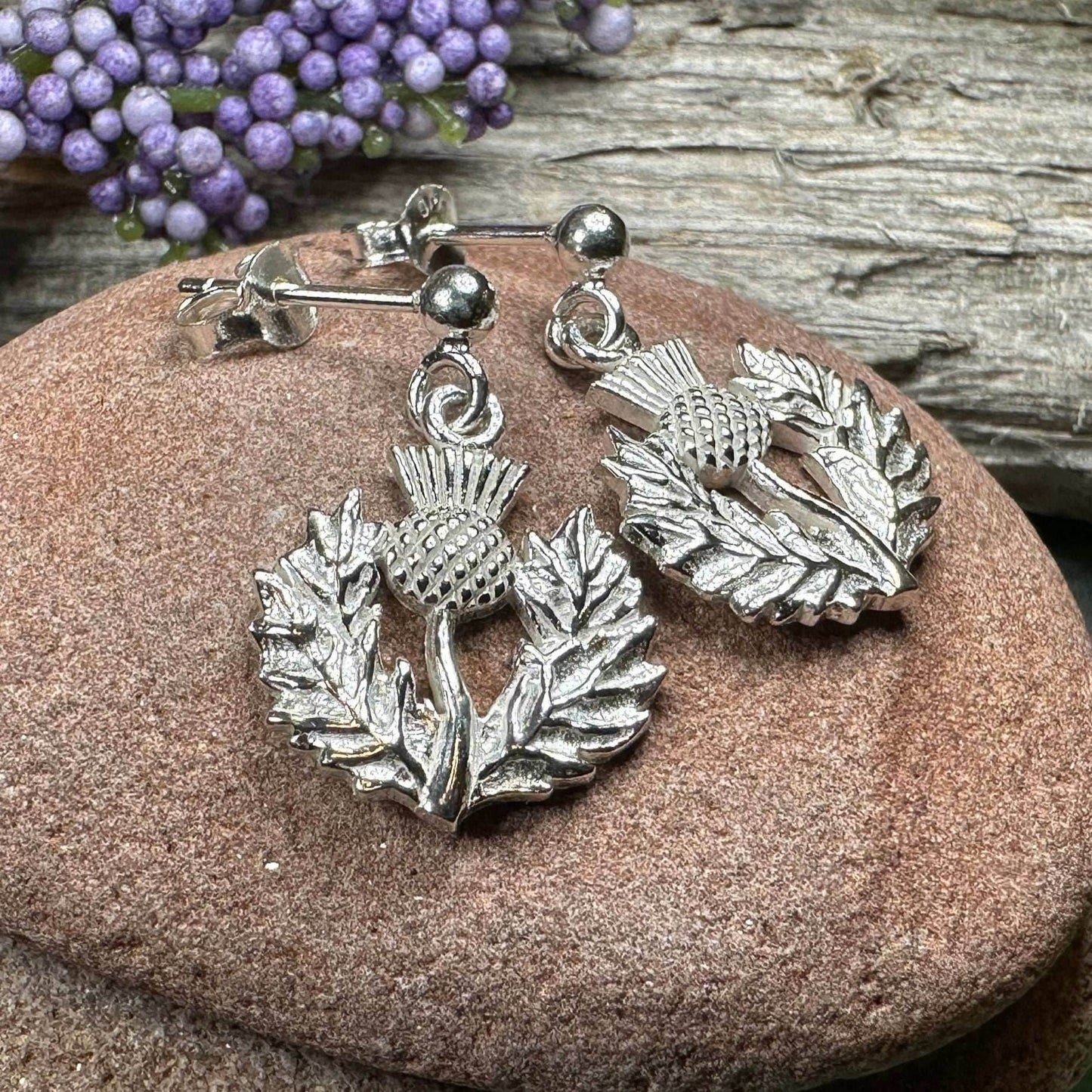 Realistic Thistle Earrings - 