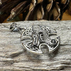 Dragonheart Celtic Cross Necklace - Moonstone / 18