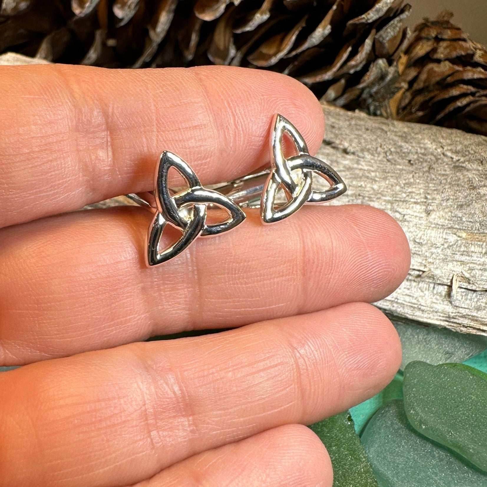 Classic Sterling Silver Trinity Knot Cuff Links - 