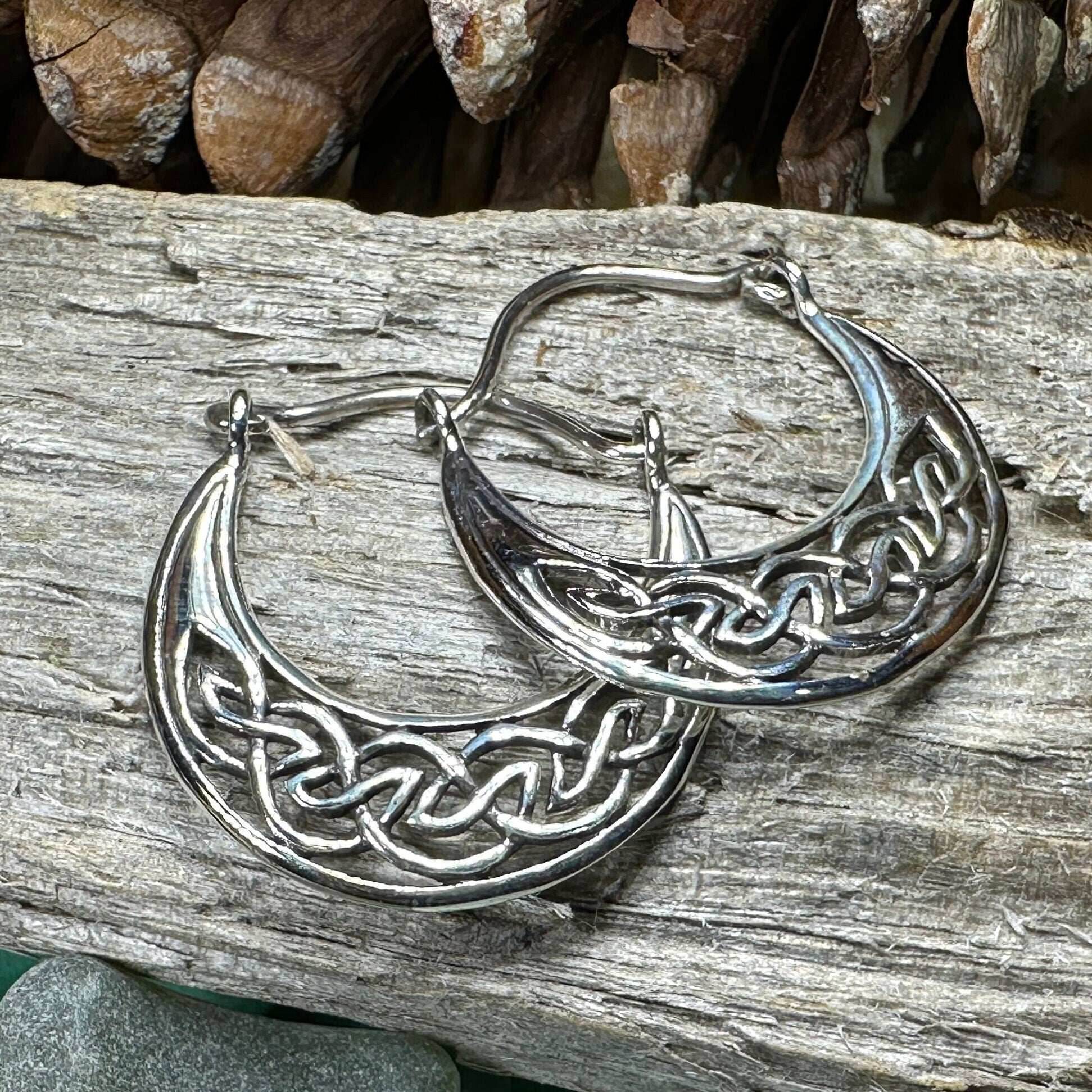Carys Celtic Hoop Earrings - 