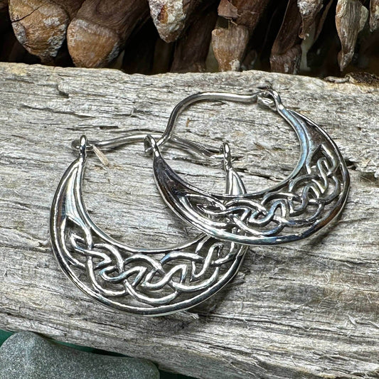 Carys Celtic Hoop Earrings - 