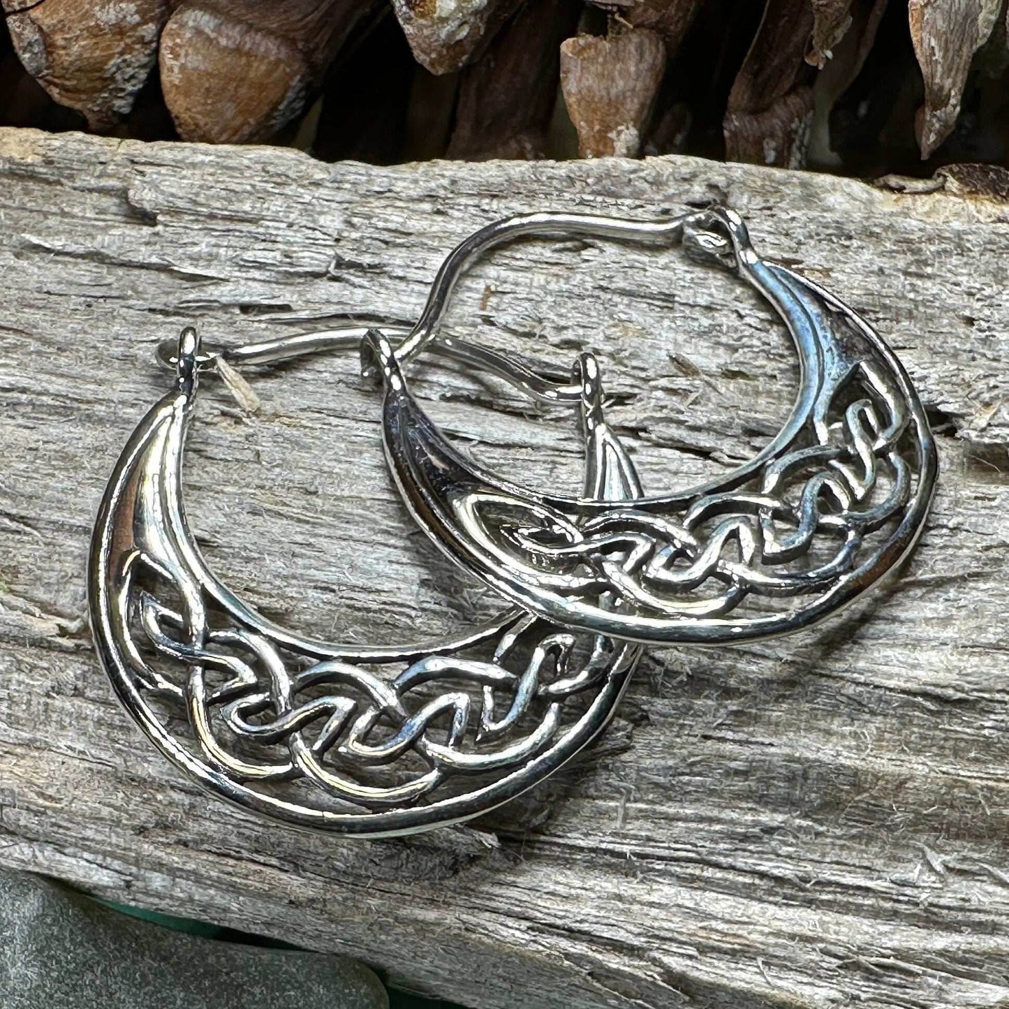 Carys Celtic Hoop Earrings - 