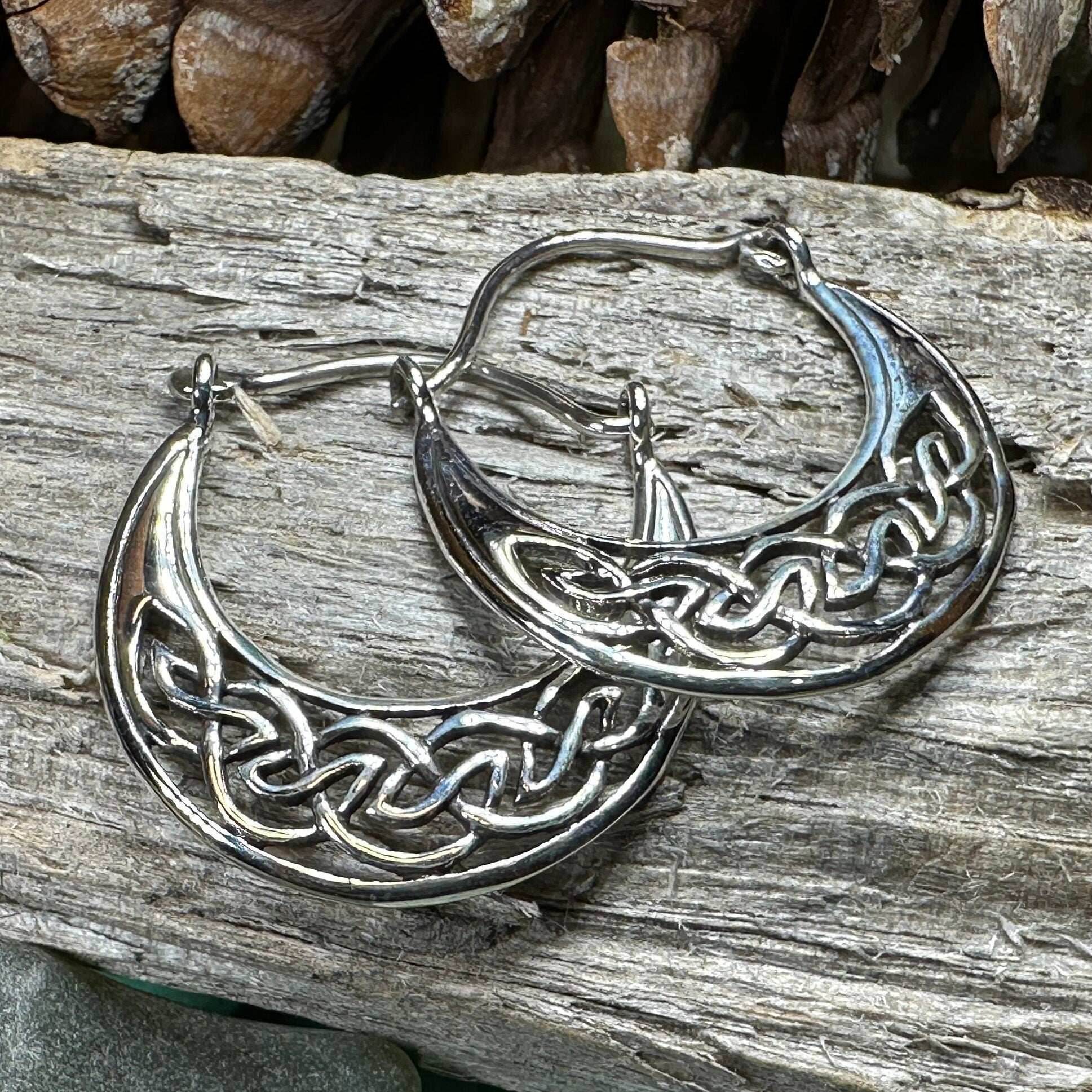 Carys Celtic Hoop Earrings - 