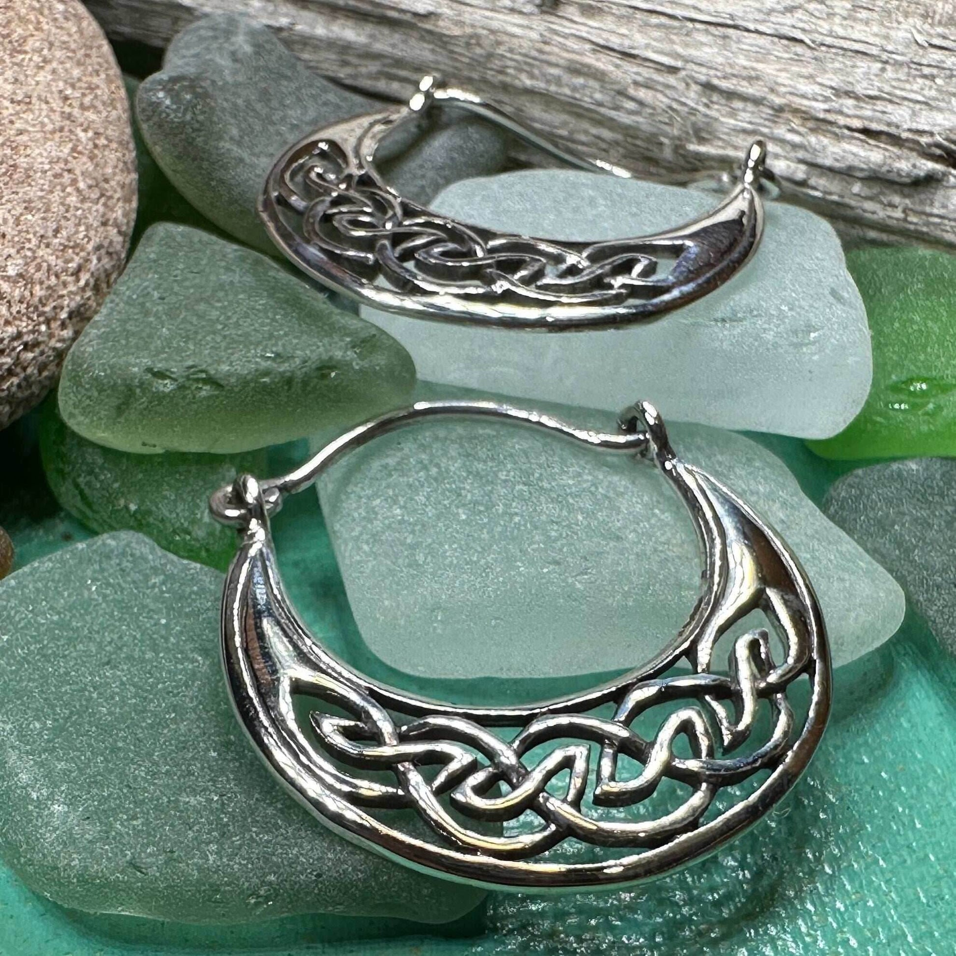 Carys Celtic Hoop Earrings - 