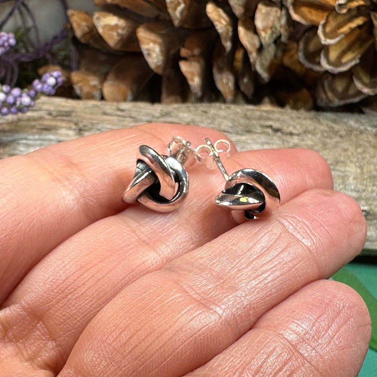 Vaylia Celtic Knot Post Earrings - 