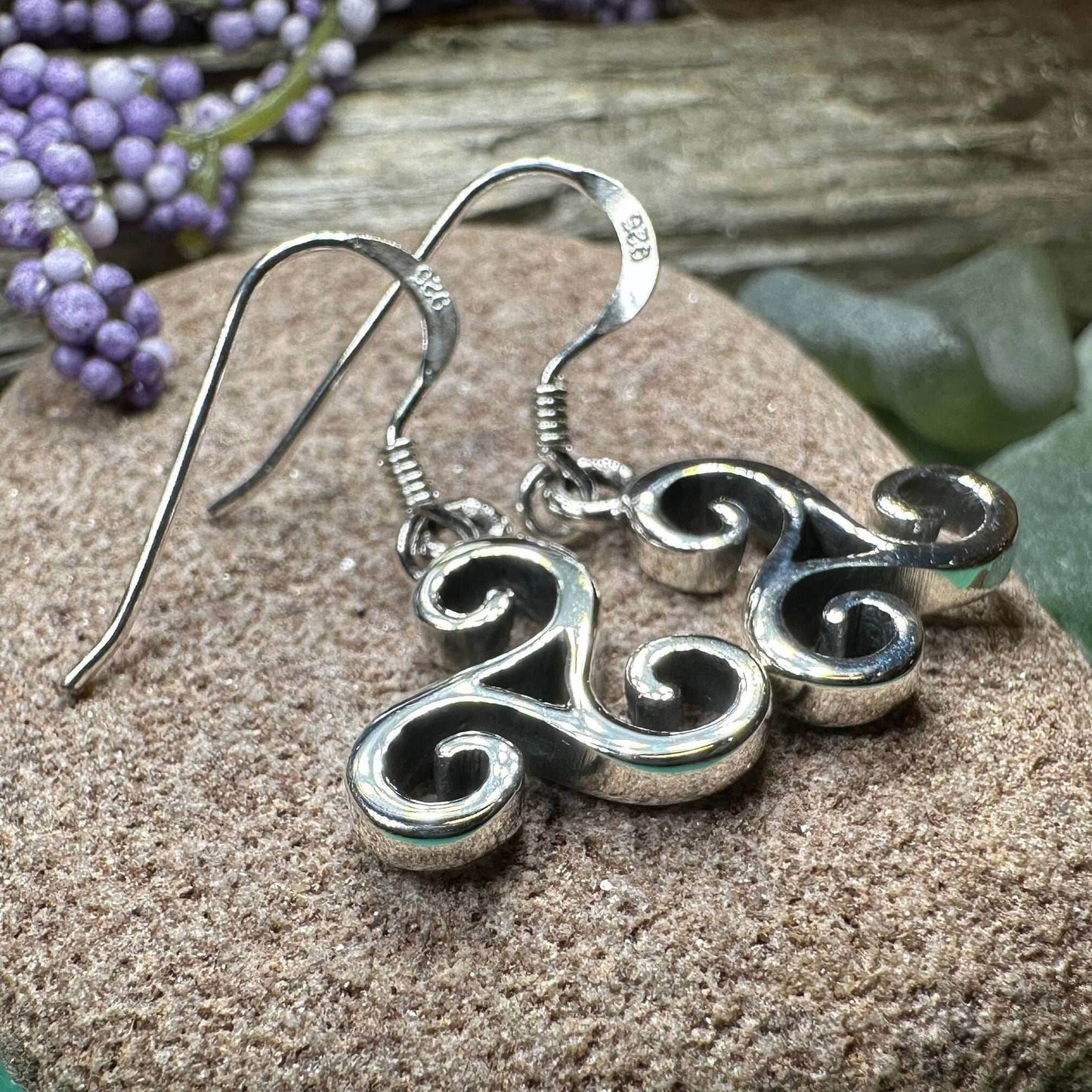 Siôn Celtic Spiral Earrings - 