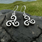 Siôn Celtic Spiral Earrings