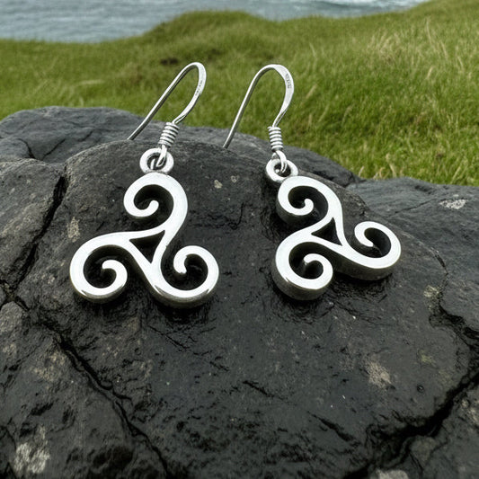 Siôn Celtic Spiral Earrings
