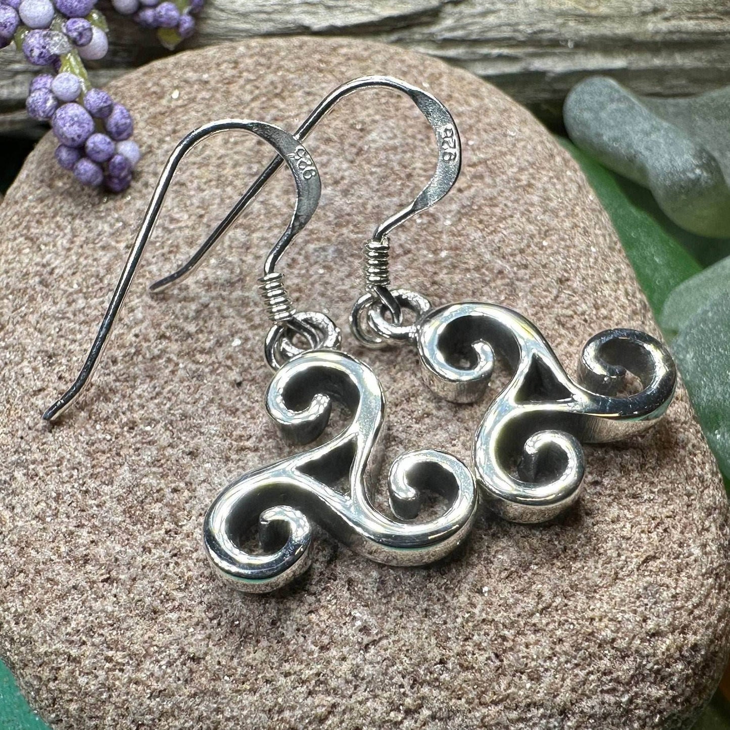 Siôn Celtic Spiral Earrings - 