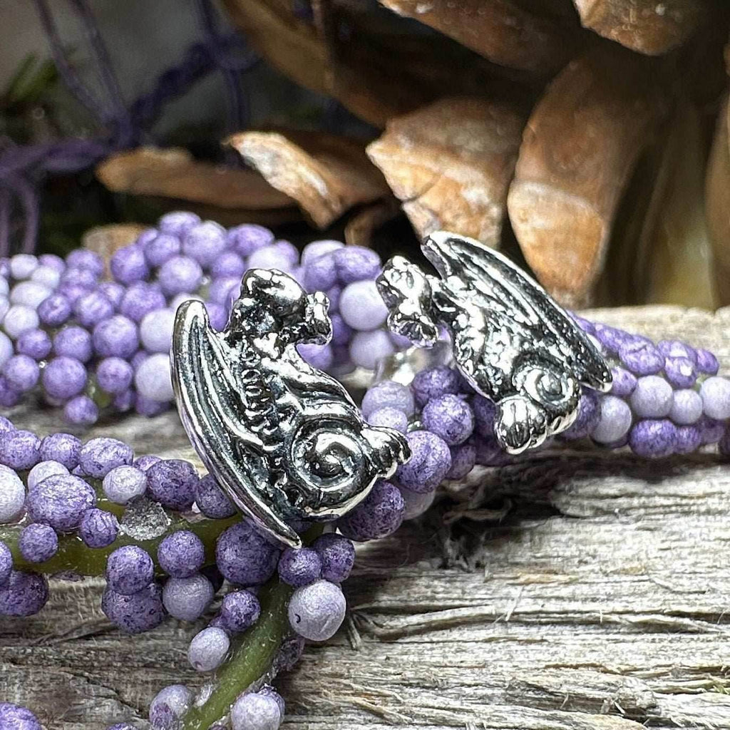 Gargoyle Dragon Post Earrings - 