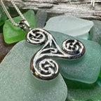 Gaeltide Triple Spiral Necklace - 18