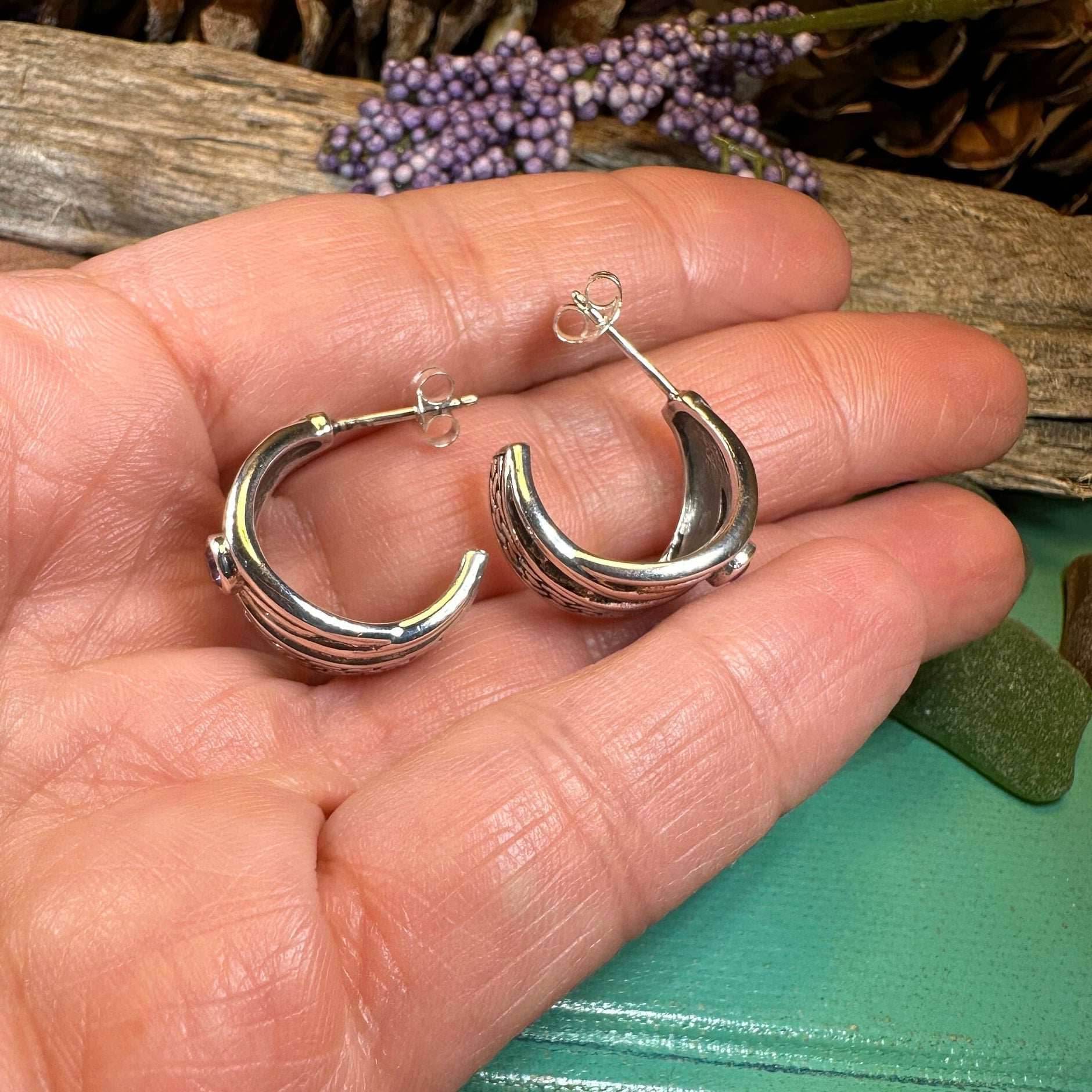 Raela Celtic Hoop Earrings - 