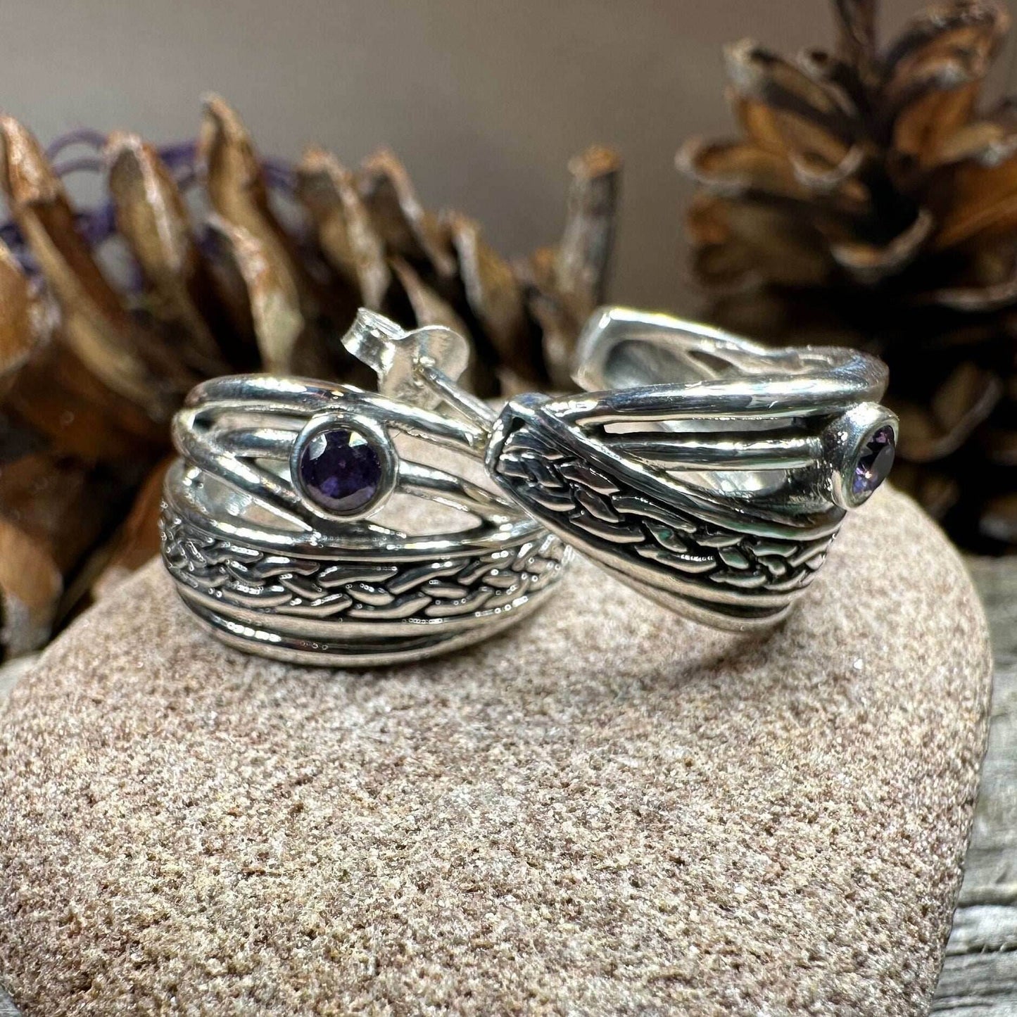 Raela Celtic Hoop Earrings - 