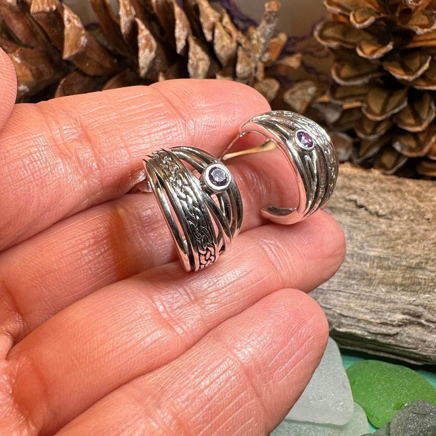 Raela Celtic Hoop Earrings - 