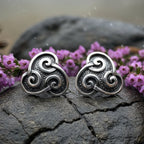 Ancient Gale Celtic Spiral Post Earrings